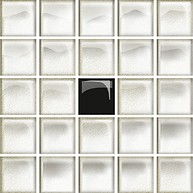 Glass White/Black Mosaic A New