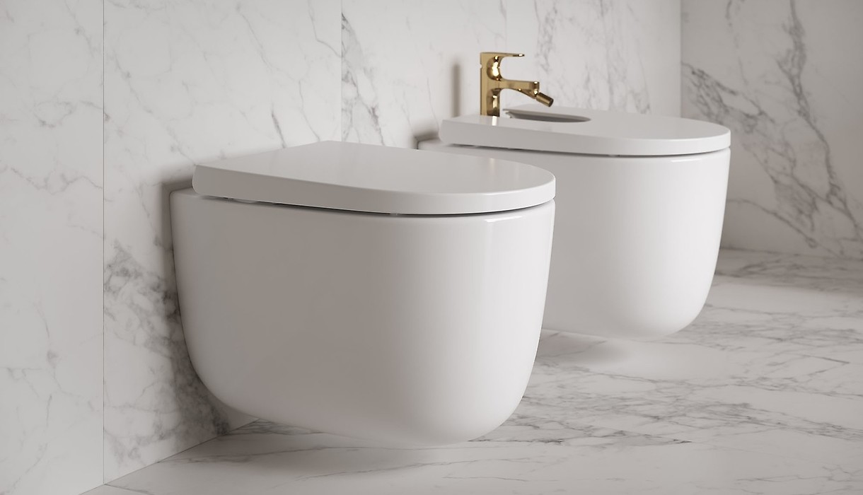 Practical and Innovative KONTRA by Meissen Keramik Toilet Ceramics