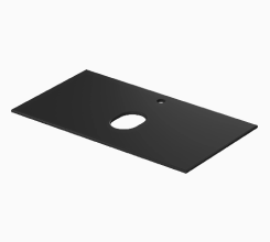 FARVA ceramic countertop 80/60 matt anthracite, without hole for washbasin and ...