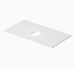 FARVA ceramic countertop 80/60 Euro White, with hole for washbasin