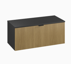 WERTA 100 / 80 / 60 undercountertop washbasin with countertop, anthracite