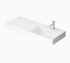 KONTRA by Meissen Keramik 120 wall-hung washbaisn 120, right