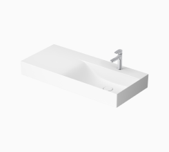 KONTRA by Meissen Keramik 100 wall-hung washbaisn 100, right