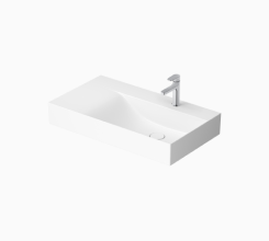 KONTRA by Meissen Keramik 80 wall-hung washbaisn 80, right