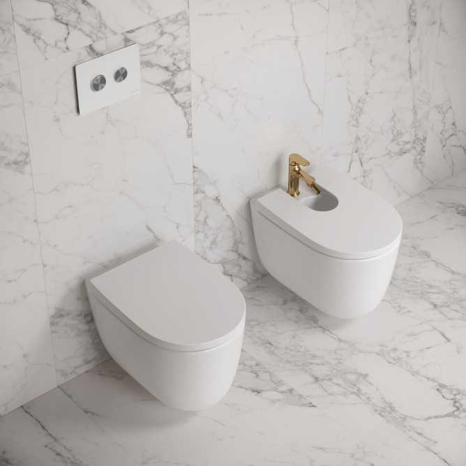Wall-hung bowl, toilet seat 3
