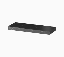 KONTRA by Meissen Keramik 140/120/80 wall-hung countertop, black marble