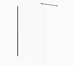 KONTRA by Meissen Keramik 140, 120, 100, 90 x 200 Walk-in shower enclosure, black