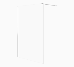KONTRA by Meissen Keramik 140, 120, 100, 90 x 200 Walk-in shower enclosure, chrom