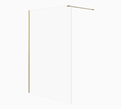 KONTRA by Meissen Keramik 140, 120, 100, 90 x 200 Walk-in shower enclosure, gold