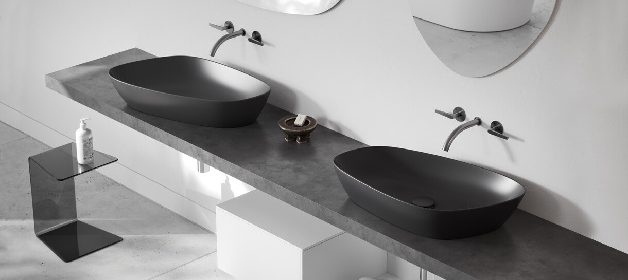 Collection KONTRA by Meissen Keramik countertop washbasins