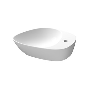 KONTRA countertop washbasins 48 with shelf with hole