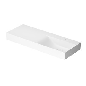 KONTRA by Meissen Keramik 120 wall hung washbasin, left