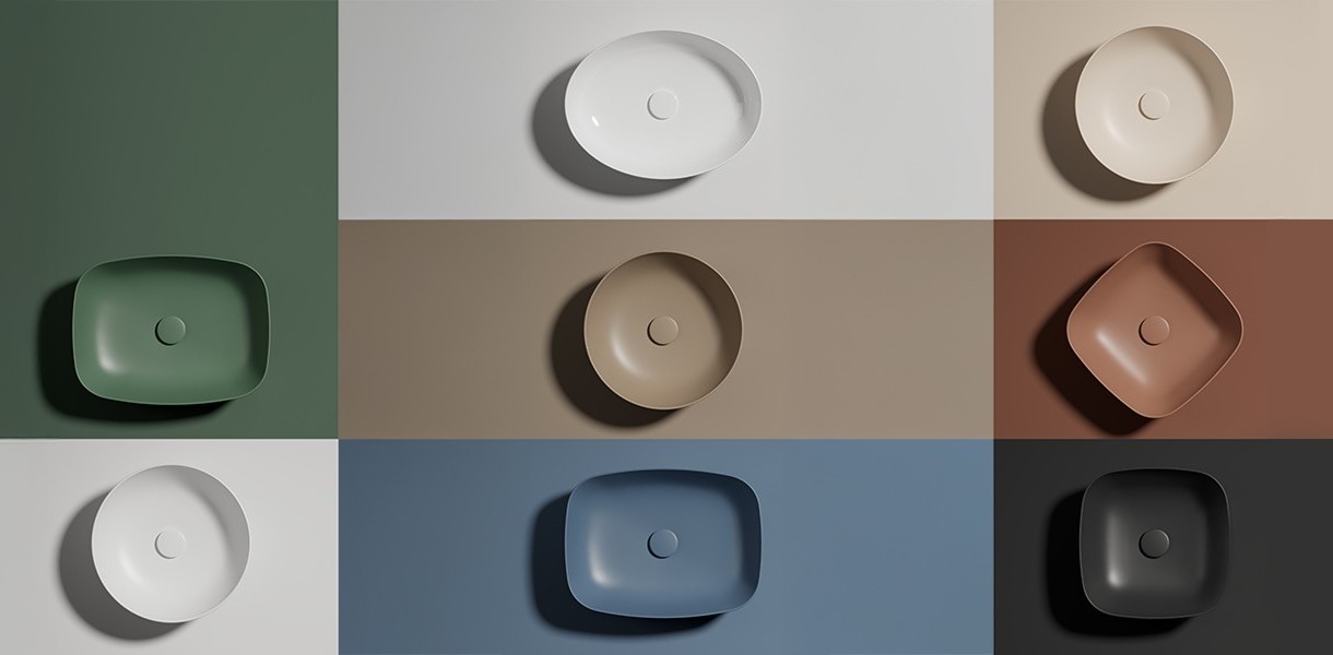 FARVA - kolorowe umywlaki nablatowe