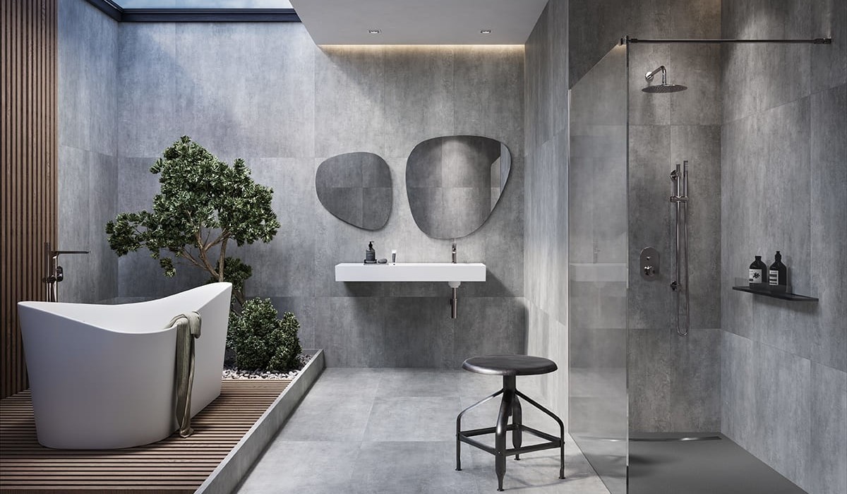 Strefa prysznica jako przestrzeń.