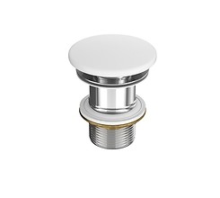 Ceramiczny korek do umywalek bez przelewu Euro White