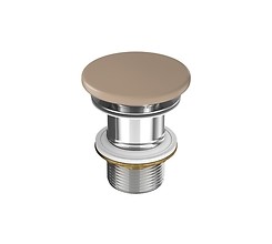 Ceramiczny korek do umywalek bez przelewu cappuccino matowy