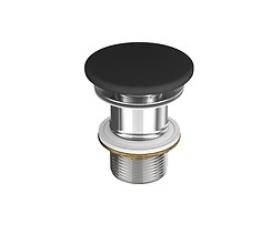 Ceramiczny korek do umywalek bez przelewu antracyt matowy