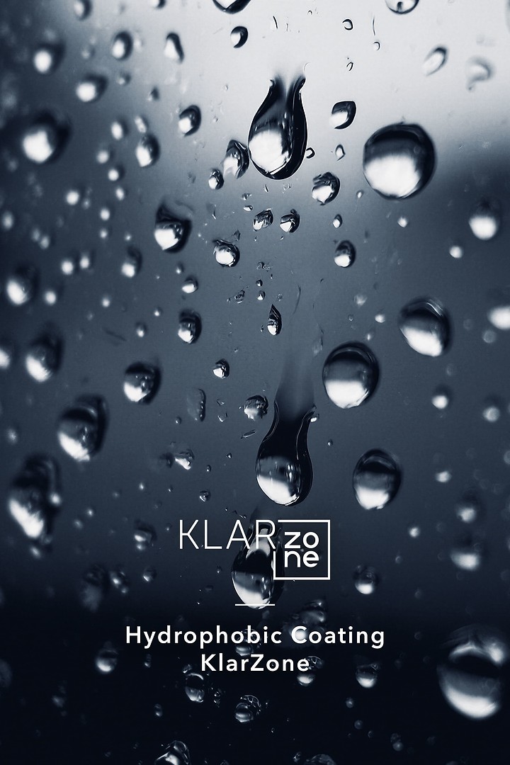 Glass with a hydrophobic coating in KONTRA by Meissen Keramik walk-in shower enclosure