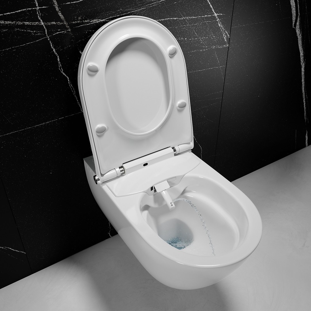 Toaleta myjąca GENERA Ultimate Oval z białym panelem